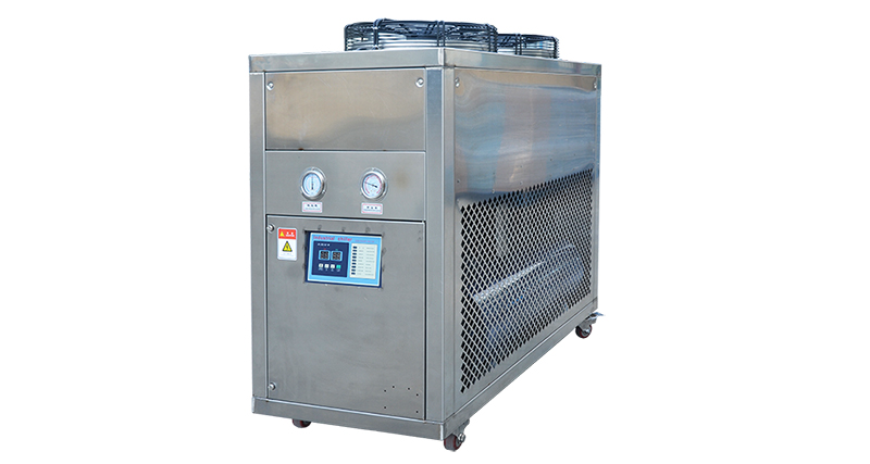 5HP风冷式低温冷冻机组不锈钢机箱